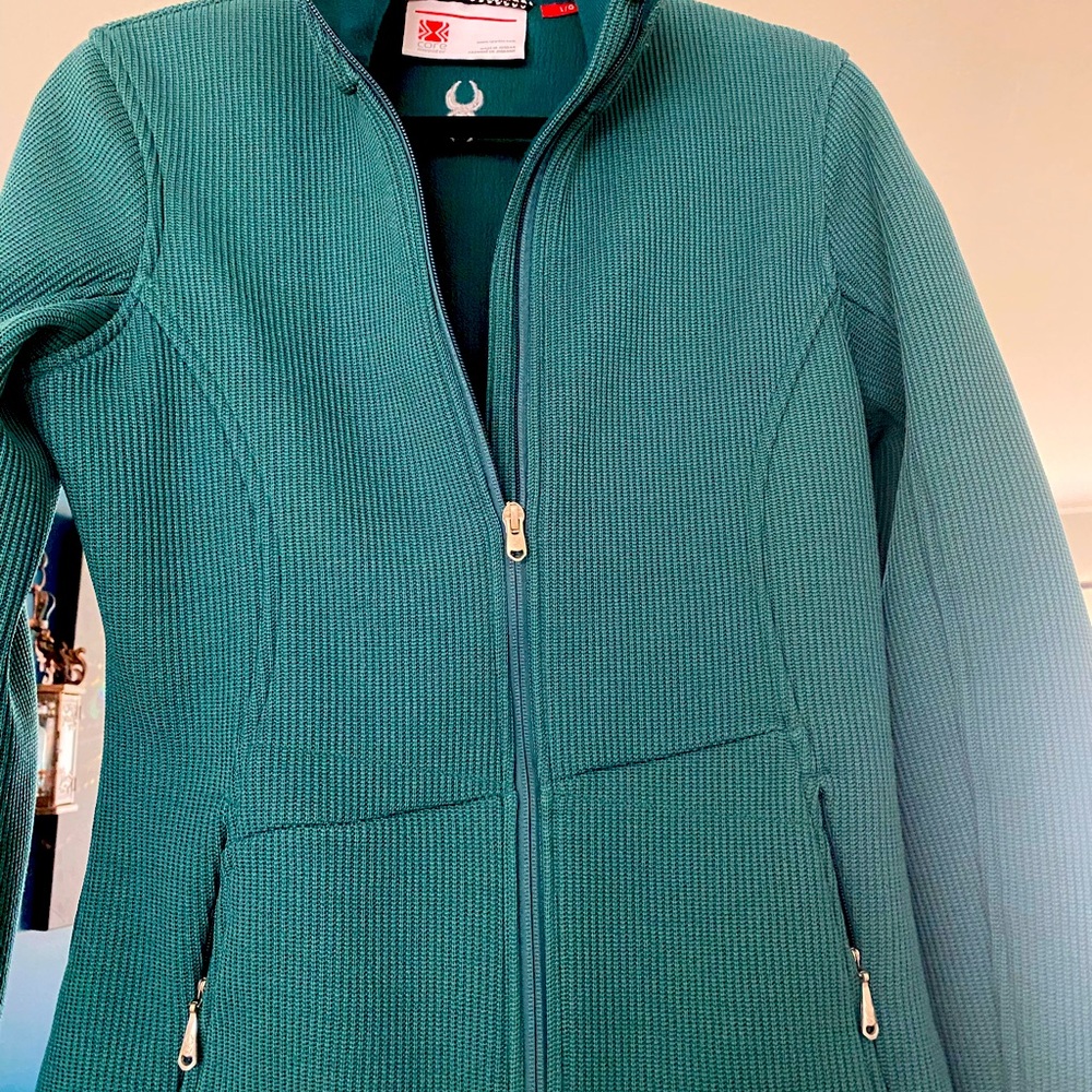 NWOT Spyder "Core" sweater/knit fleece full zip jacket, size L